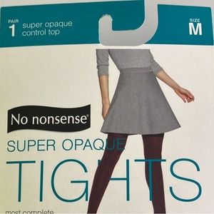 No Nonsense Super Opaque Tights Size Medium